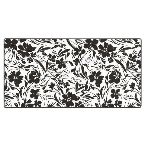 Marta Barragan Camarasa BW tropical floral Desk Mat