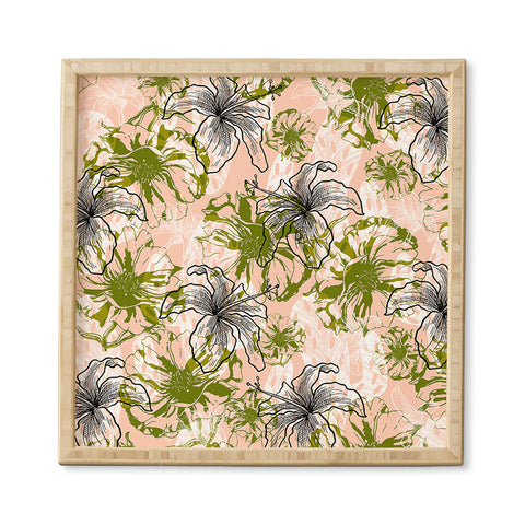 Marta Barragan Camarasa Cactus and exotic flowers Framed Wall Art