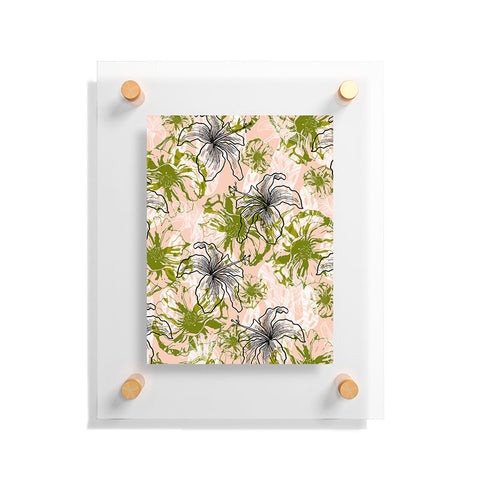 Marta Barragan Camarasa Cactus and exotic flowers Floating Acrylic Print