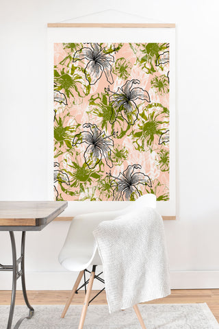 Marta Barragan Camarasa Cactus and exotic flowers Art Print And Hanger