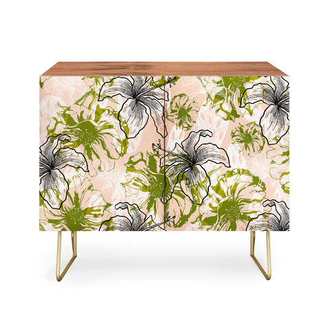Marta Barragan Camarasa Cactus and exotic flowers Credenza