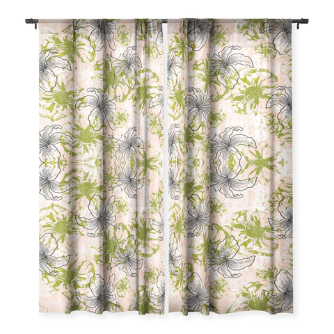 Marta Barragan Camarasa Cactus and exotic flowers Sheer Non Repeat