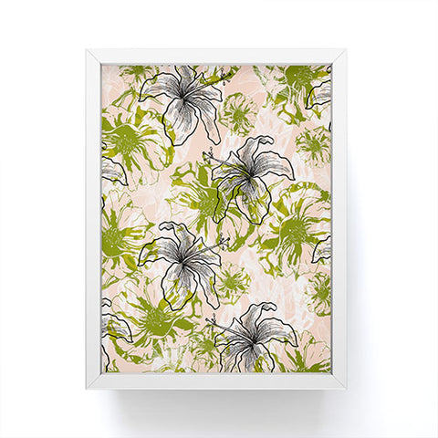 Marta Barragan Camarasa Cactus and exotic flowers Framed Mini Art Print