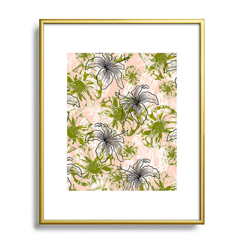 Marta Barragan Camarasa Cactus and exotic flowers Metal Framed Art Print