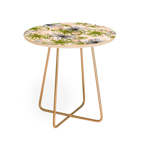 Marta Barragan Camarasa Cactus and exotic flowers Round Side Table