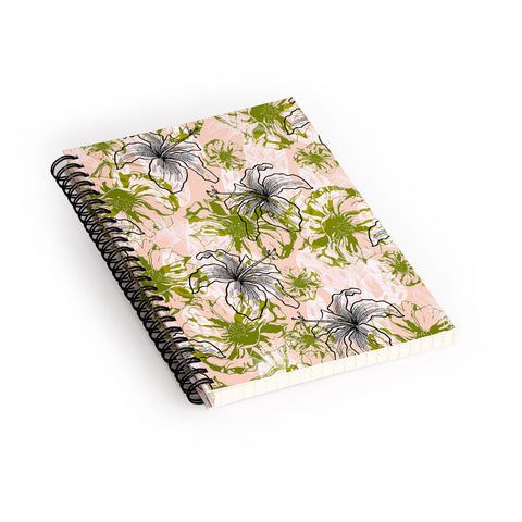 Marta Barragan Camarasa Cactus and exotic flowers Spiral Notebook