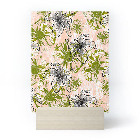 Marta Barragan Camarasa Cactus and exotic flowers Mini Art Print