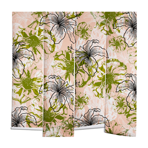 Marta Barragan Camarasa Cactus and exotic flowers Wall Mural