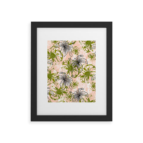 Marta Barragan Camarasa Cactus and exotic flowers Framed Art Print
