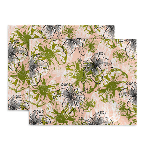 Marta Barragan Camarasa Cactus and exotic flowers Placemat