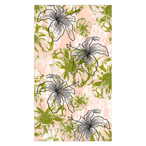 Marta Barragan Camarasa Cactus and exotic flowers Tablecloth