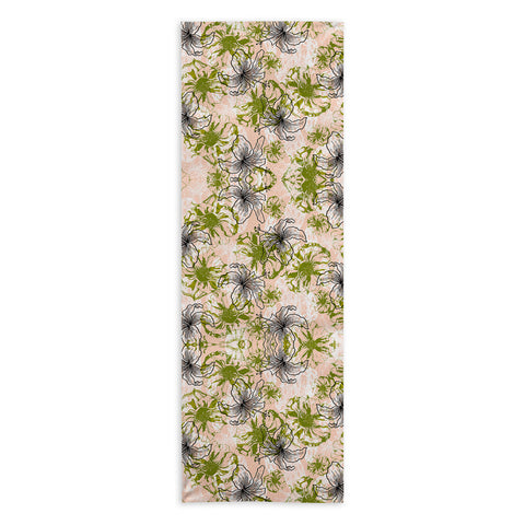 Marta Barragan Camarasa Cactus and exotic flowers Yoga Towel