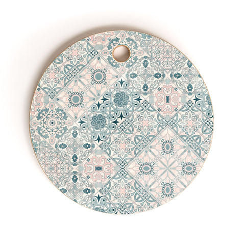 Marta Barragan Camarasa Ceramic tile patterns Cutting Board Round