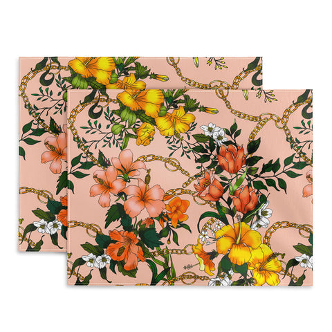 Marta Barragan Camarasa Chains with flowering bouquets Placemat