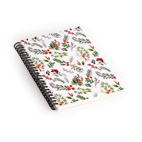 Marta Barragan Camarasa Christmas Botany 001 Spiral Notebook