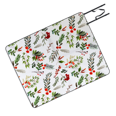 Marta Barragan Camarasa Christmas Botany 001 Picnic Blanket