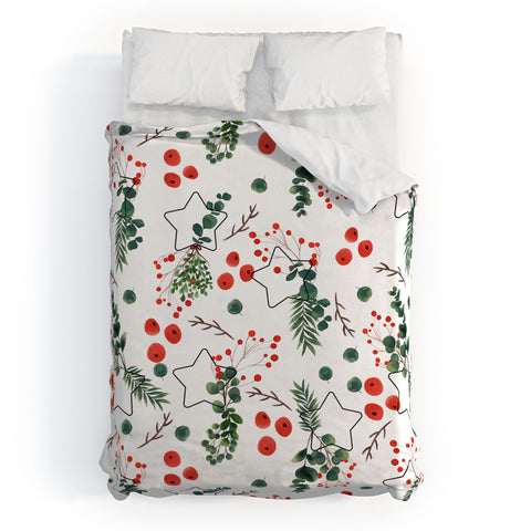 Marta Barragan Camarasa Christmas Botany 003 Duvet Cover