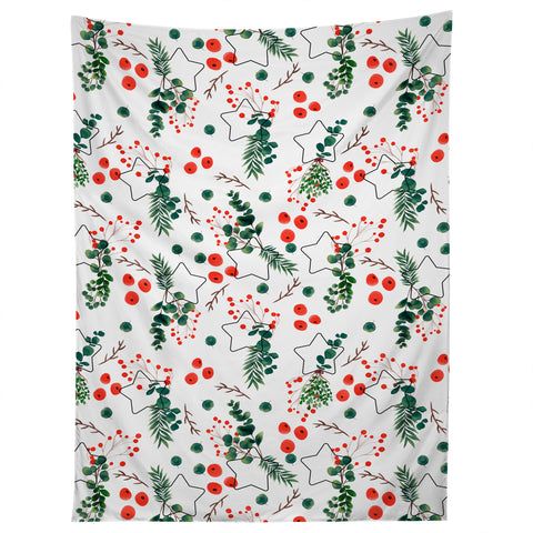 Marta Barragan Camarasa Christmas Botany 003 Tapestry
