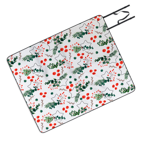 Marta Barragan Camarasa Christmas Botany 003 Picnic Blanket