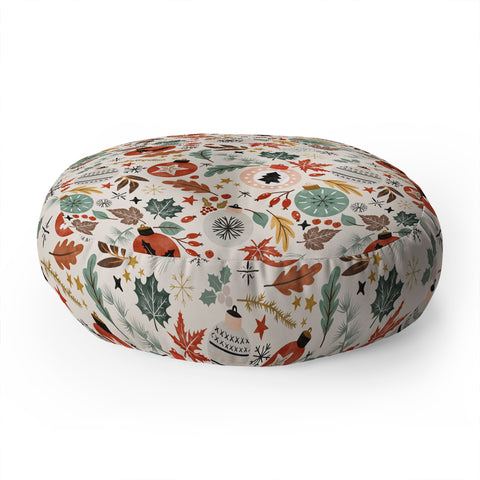 Marta Barragan Camarasa Christmas details I Floor Pillow Round