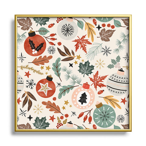 Marta Barragan Camarasa Christmas details I Square Metal Framed Art Print