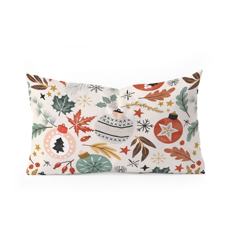 Marta Barragan Camarasa Christmas details I Oblong Throw Pillow