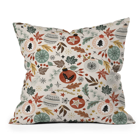 Marta Barragan Camarasa Christmas details I Throw Pillow
