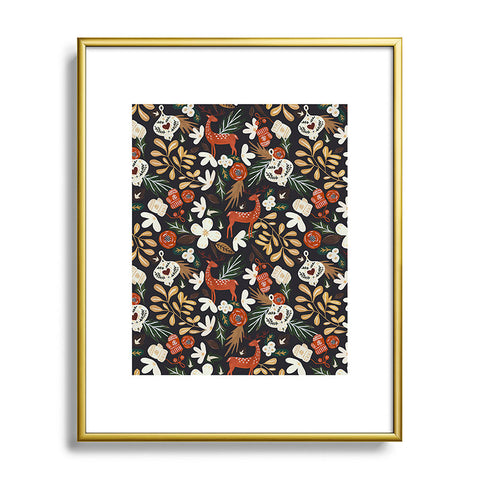 Marta Barragan Camarasa Christmas holiday night III Metal Framed Art Print