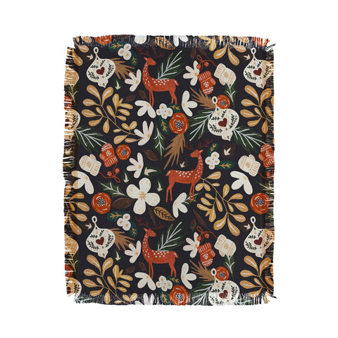 Marta Barragan Camarasa Christmas holiday night III Throw Blanket