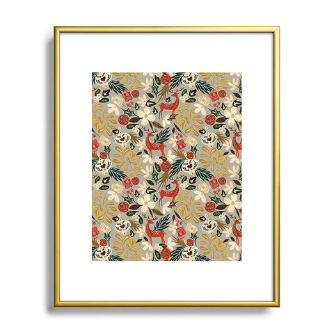 Marta Barragan Camarasa Christmas holiday ornaments Metal Framed Art Print