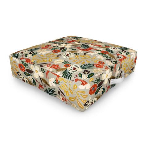 Marta Barragan Camarasa Christmas holiday ornaments Outdoor Floor Cushion