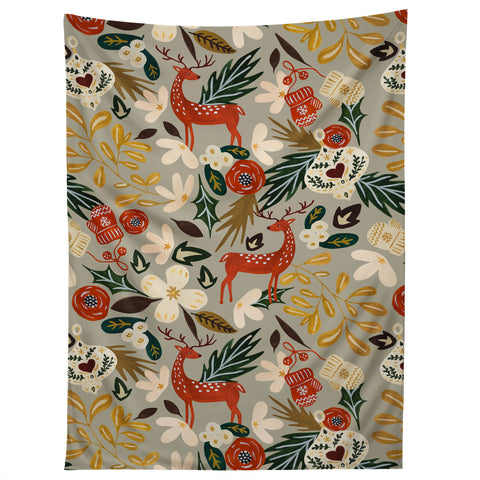 Marta Barragan Camarasa Christmas holiday ornaments Tapestry