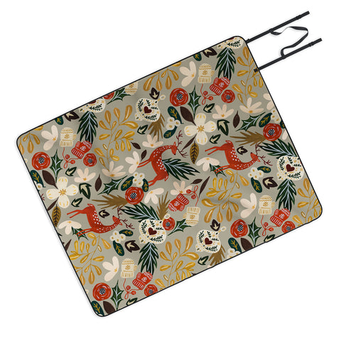 Marta Barragan Camarasa Christmas holiday ornaments Picnic Blanket