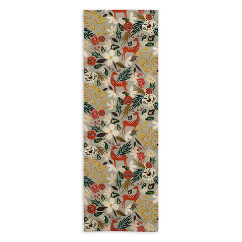 Marta Barragan Camarasa Christmas holiday ornaments Yoga Towel