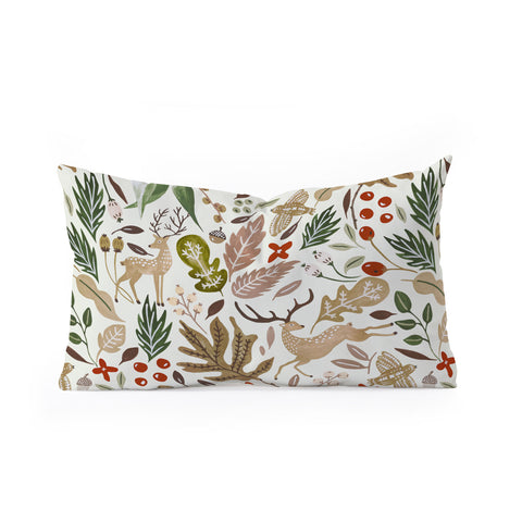 Marta Barragan Camarasa Christmas in the wild nature 2 Oblong Throw Pillow