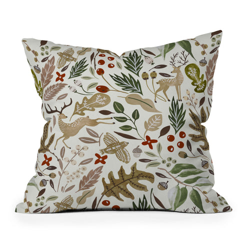 Marta Barragan Camarasa Christmas in the wild nature 2 Throw Pillow