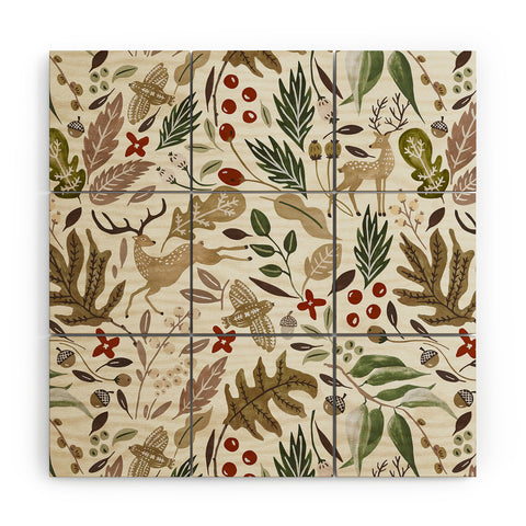 Marta Barragan Camarasa Christmas in the wild nature 2 Wood Wall Mural