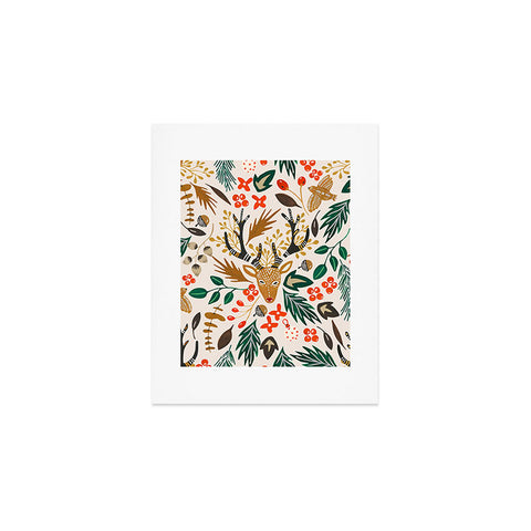 Marta Barragan Camarasa Christmas in the wild nature Art Print