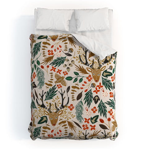 Marta Barragan Camarasa Christmas in the wild nature Comforter