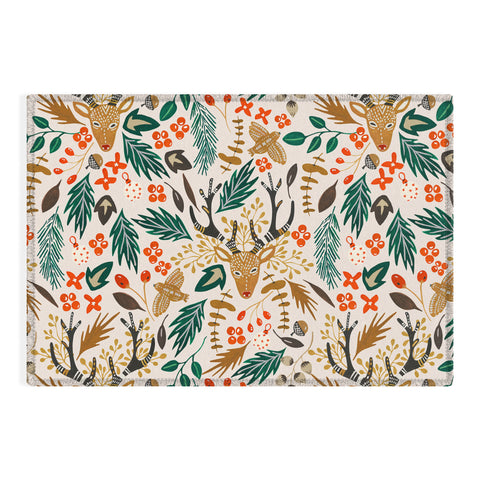 Marta Barragan Camarasa Christmas in the wild nature Outdoor Rug