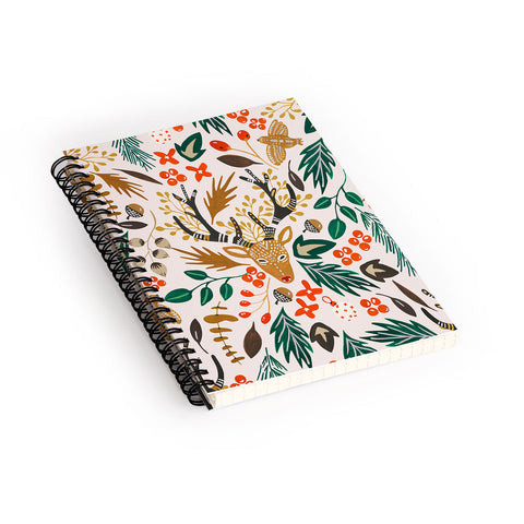 Marta Barragan Camarasa Christmas in the wild nature Spiral Notebook