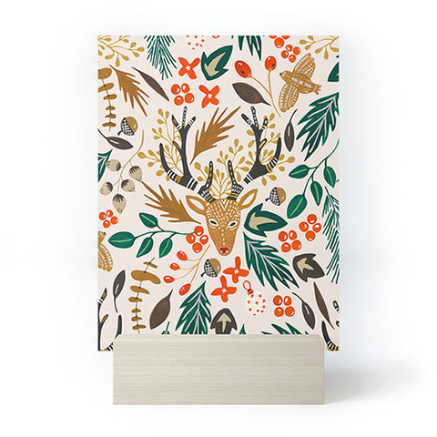 Marta Barragan Camarasa Christmas in the wild nature Mini Art Print
