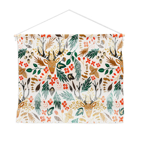 Marta Barragan Camarasa Christmas in the wild nature Wall Hanging Landscape