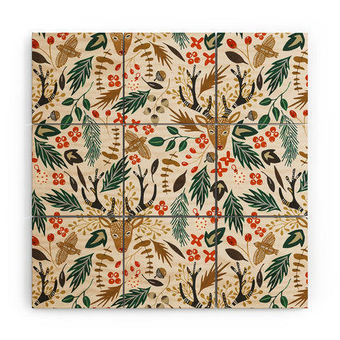 Marta Barragan Camarasa Christmas in the wild nature Wood Wall Mural