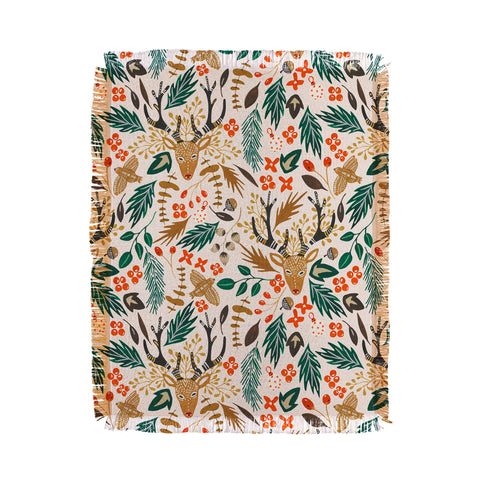 Marta Barragan Camarasa Christmas in the wild nature Throw Blanket