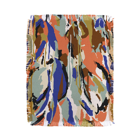 Marta Barragan Camarasa Color brushes composition Throw Blanket