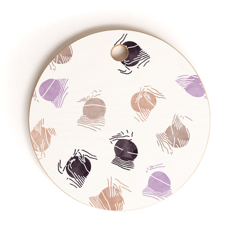 Marta Barragan Camarasa Colorful abstract circles W3 Cutting Board Round
