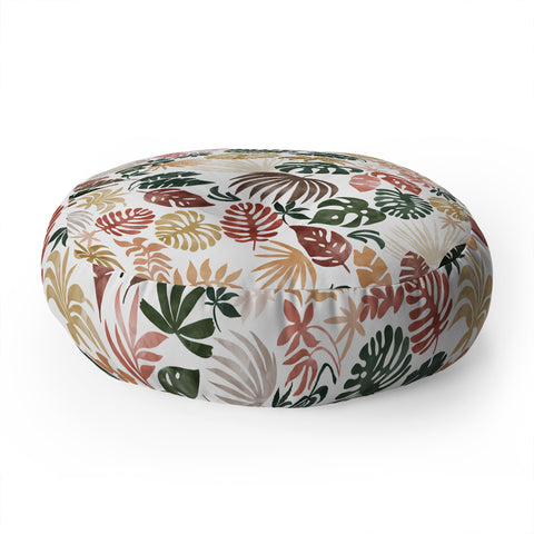 Marta Barragan Camarasa Colorful abstract jungle Floor Pillow Round