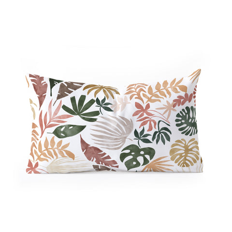 Marta Barragan Camarasa Colorful abstract jungle Oblong Throw Pillow