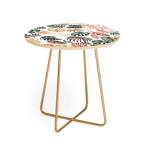 Marta Barragan Camarasa Colorful abstract jungle Round Side Table